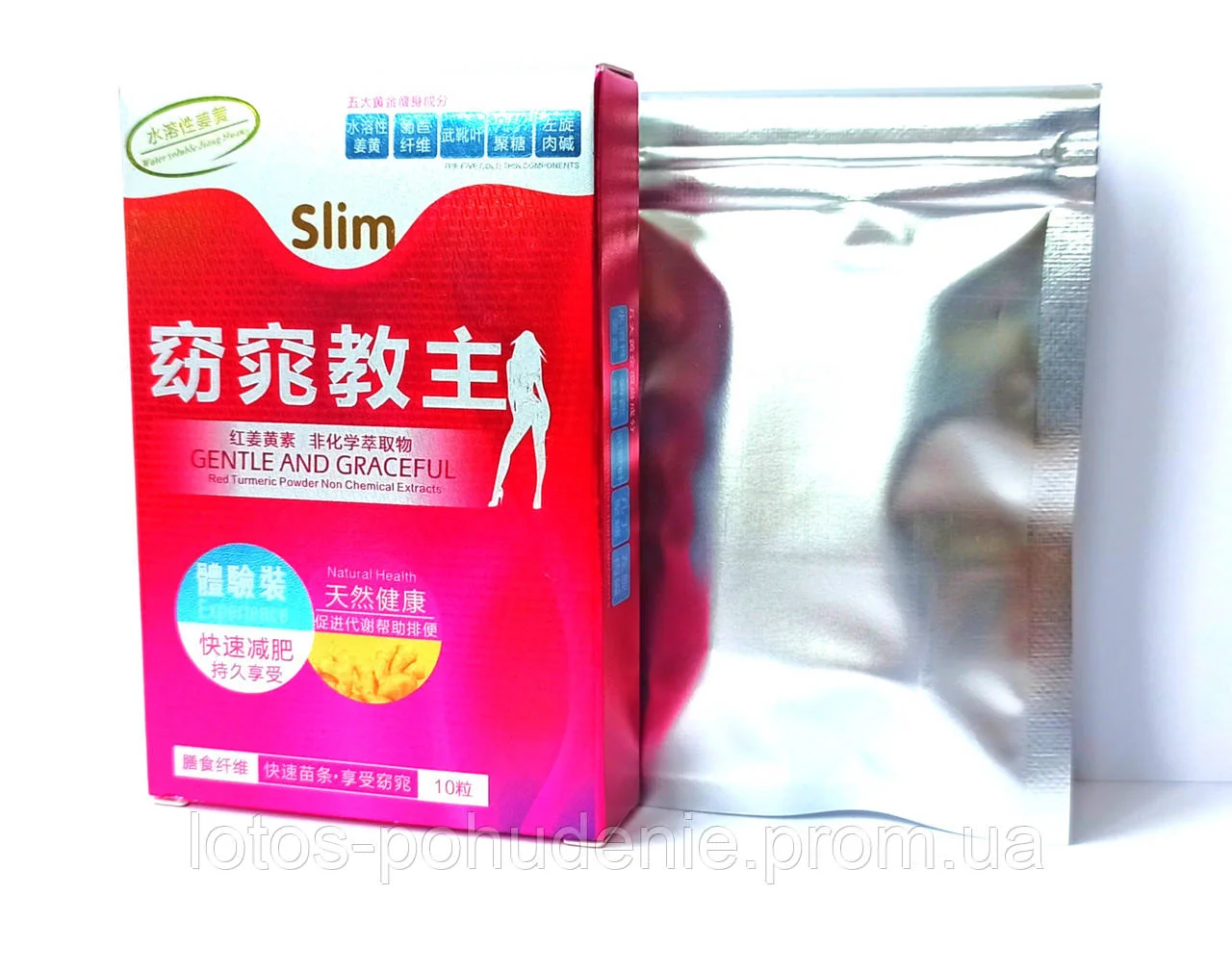 Капсули для схуднення SLIM, SLIM GENTLE AND GRACEFUL, test 10 капсул