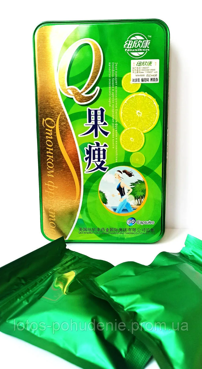 Капсули для схуднення ТОНКИЙ ФРУКТ Q 350mg 60 капсул