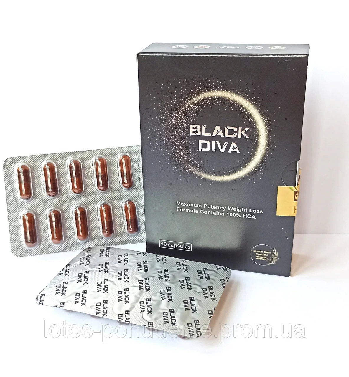 Капсули для схуднення Чорна ДИВА BLACK DIVA 40 капсул