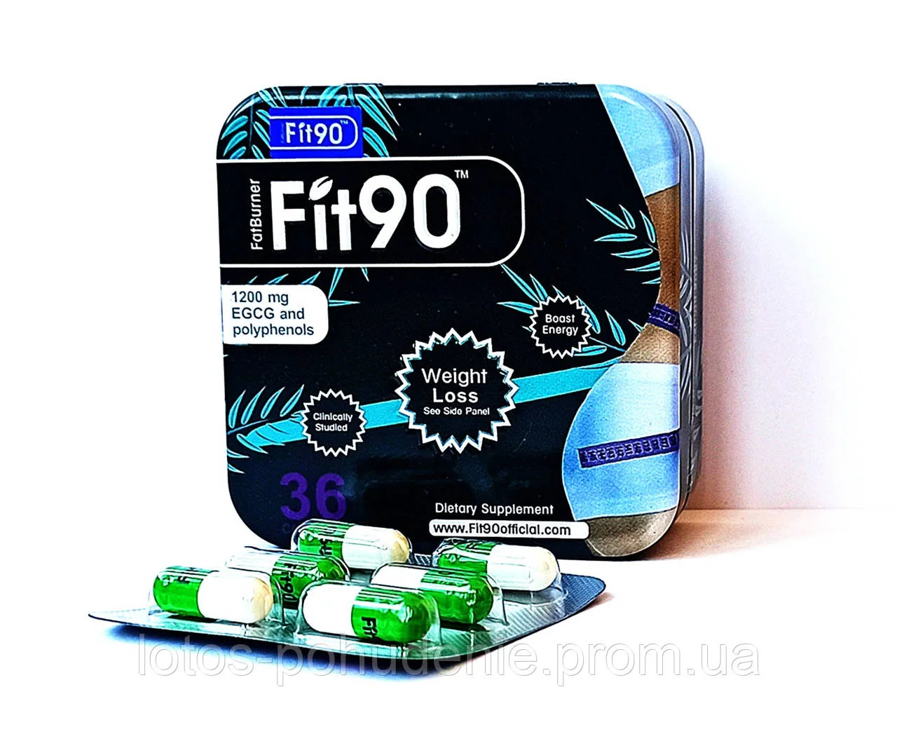 Капсули для схуднення ФІТ 90 Fit 90 Fatburner 36 капсул 1200 мг