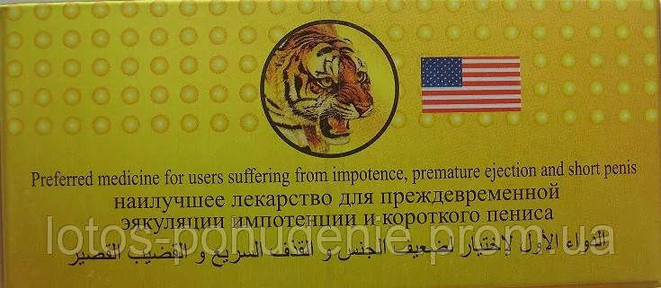 Таблетки для підвищення потенції Пеніс Золотого Тигра