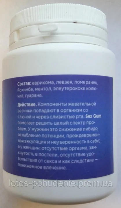Збуджувальна жувальна гумка Sex Gum